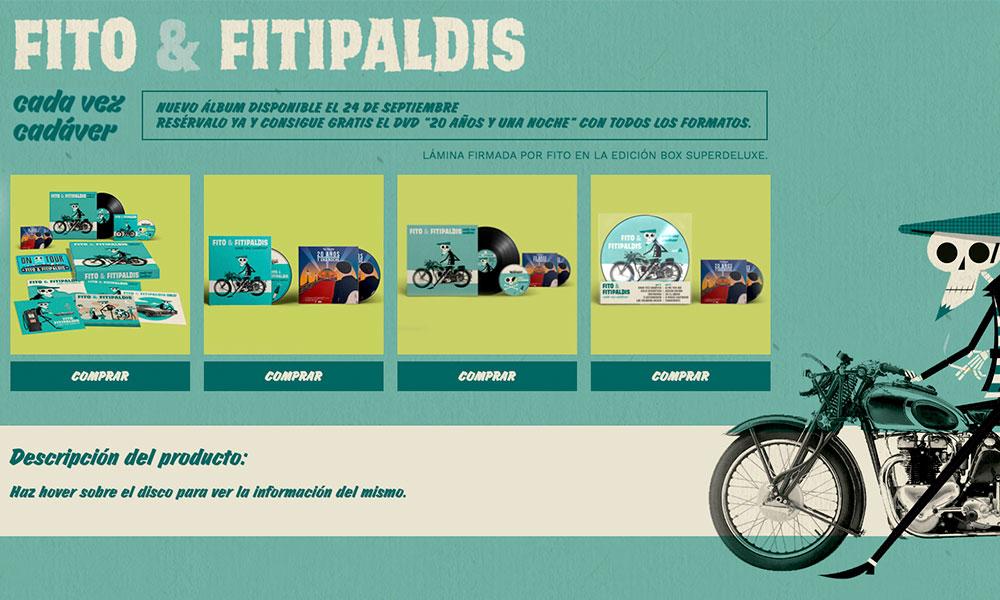 Fito & Fitipaldis new landing page