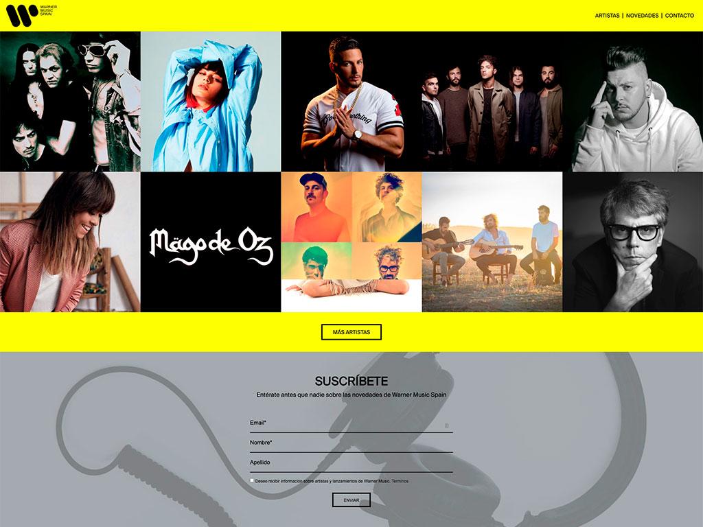 Warner Music Spain Website